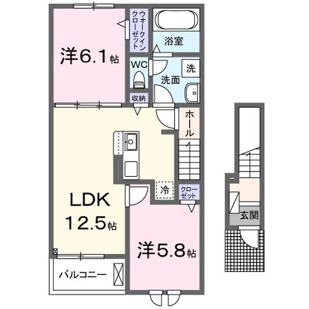 古市駅 徒歩10分 2階の物件間取画像